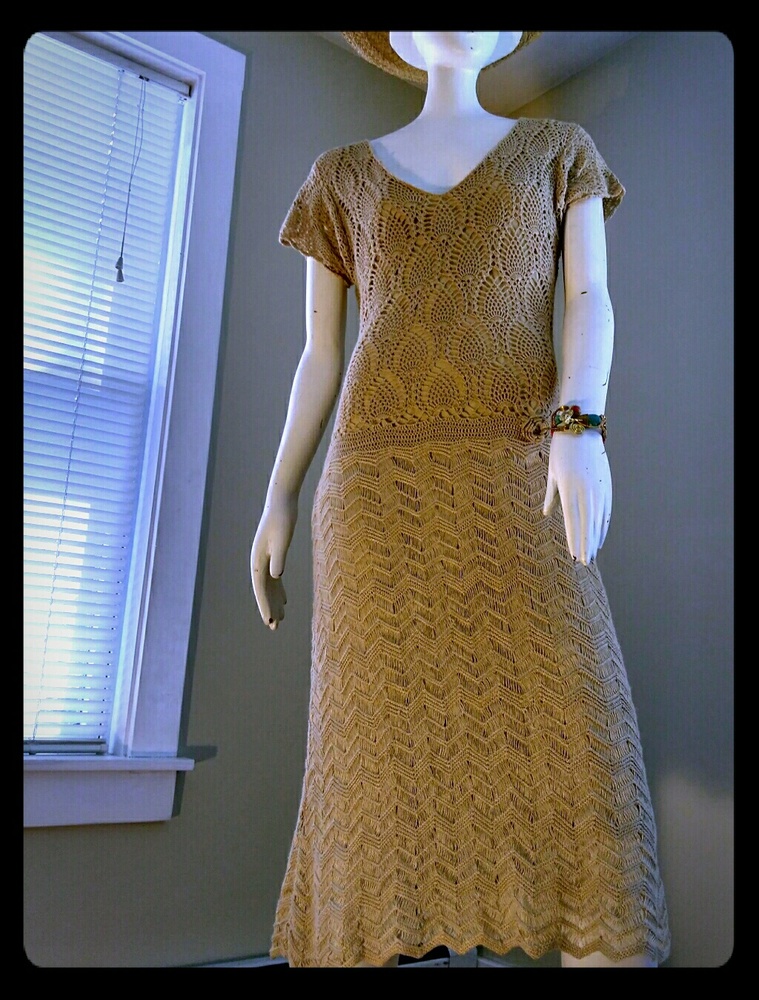 Midi-maxi crocheted Spiegel dress, medium